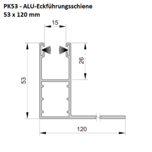 PK53 _120mm ALU-Führungsschiene