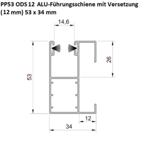 PP53 ODS_12mm ALU-Führungsschiene