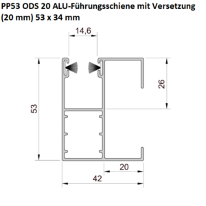 PP53 ODS_20 mm ALU-Führungsschiene