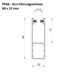pp68 ALU-Führungsschiene
