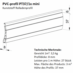 Alternative view of PVC Mini-Rolladenpanzer- 37mm