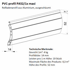 Alternative view of PVC Maxi-Rolladenpanzer - 52mm